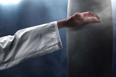 Karate kick martial artの写真素材