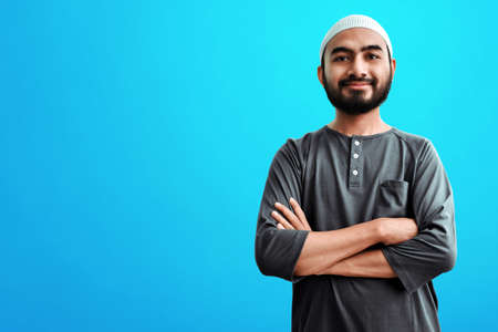 Religious asian muslim man smileの写真素材