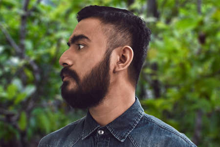 Portrait of handsome bearded man