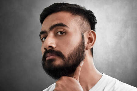 Portrait of handsome bearded man