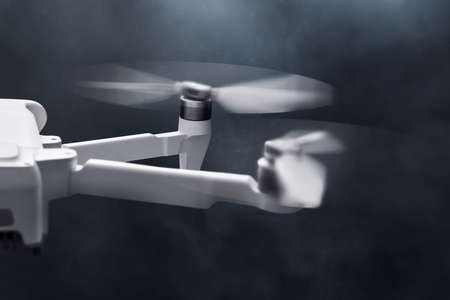 Close up view of drone propeller