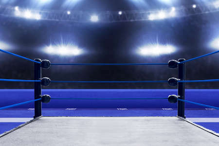 Professional boxing ring, sport conceptの写真素材