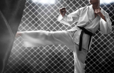 Karate martial arts fighter trainingの写真素材