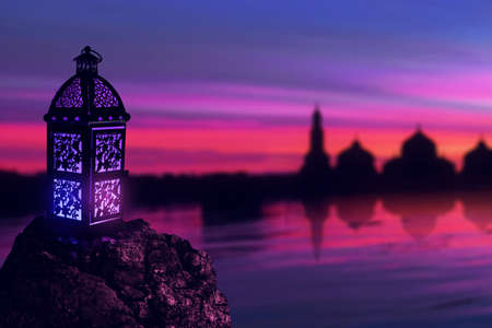 Arabic lantern, Ramadan kareem background