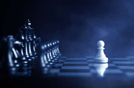 Chess pieces on chess boardの写真素材