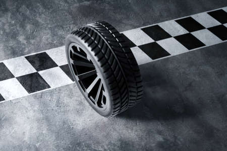 Car tires on the street