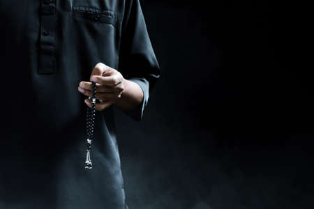 Religious asian muslim man prayingの写真素材