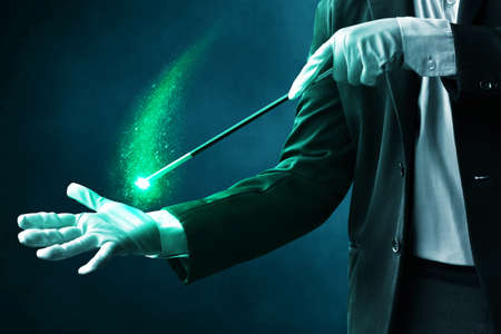 Magician hands showing magic trick