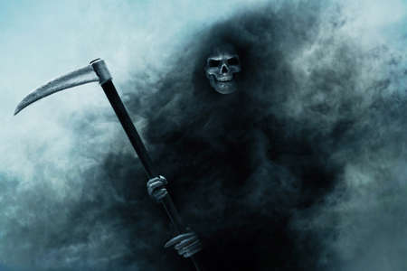 Grim reaper in the forestの写真素材