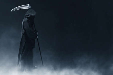 Grim reaper in the forestの写真素材
