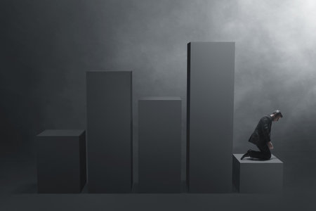 Sad business man 3d illustrationの写真素材