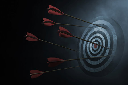 Business target concept 3d illustration