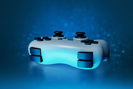 Game controller on 3d illustration