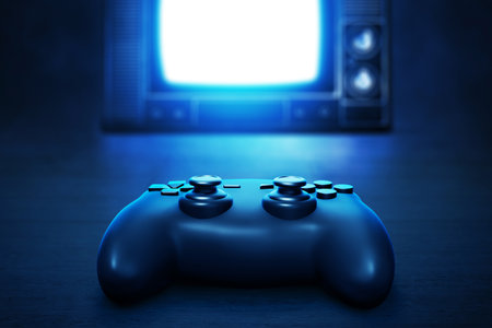 Game controller on 3d illustration