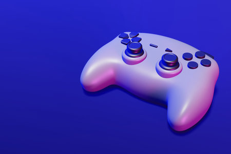 Game controller on 3d illustrationの写真素材