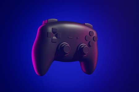 Game controller on 3d illustration
