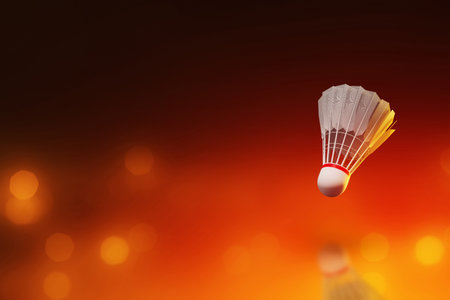 Badminton ball on 3d illustrationの写真素材
