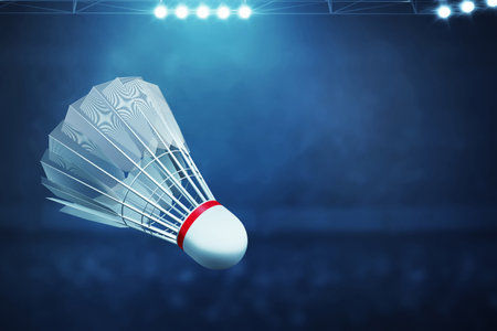 Badminton ball on 3d illustrationの写真素材
