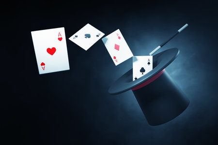 Magic wand trick on 3d illustrationの写真素材