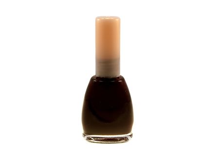 Nail polish small bottle isolated on a white backgroundの写真素材