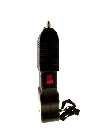 Black electroshock with a corbel isolated on a white background