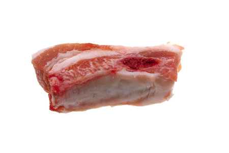 The crude pork edge isolated on is white a backgroundの写真素材
