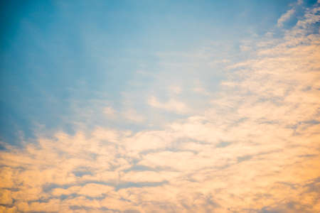 Blue sky in sunset.の写真素材