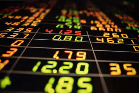 Board stock on computer.