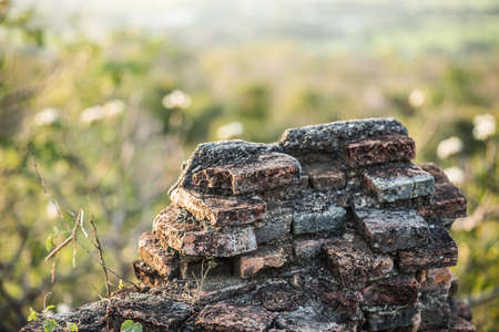 Archaeological site and brick.の写真素材