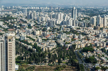 Aerial view of Tel Aviv city in Israel