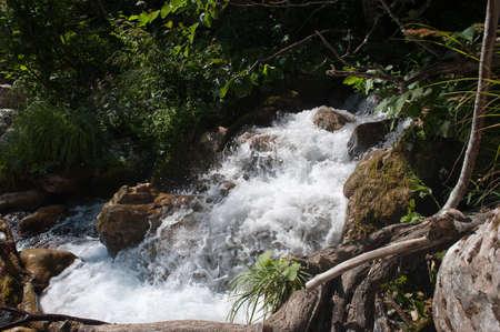 high water stream in  mountain 
