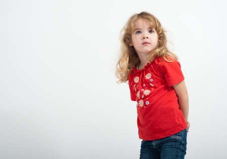 girl with blond hair posing 