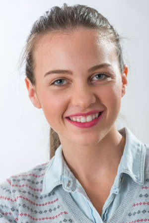studio portrait of teenage girls