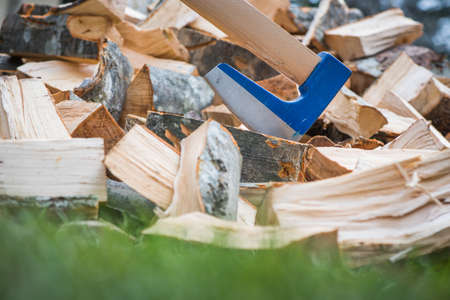 Axe for splitting woodの写真素材