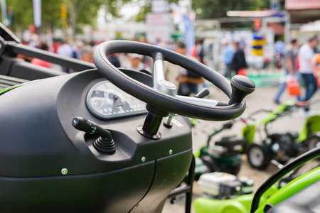 Agricultural machinery in agricultural fairの写真素材