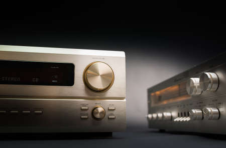 Hi-Fi receivers in studio shotの写真素材