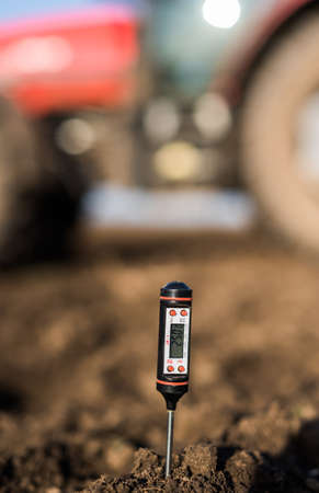 Soil meter for measured  PH, temperature and moisture at fieldの写真素材