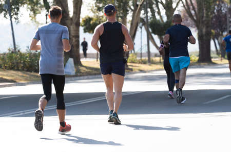 Marathon running in the city