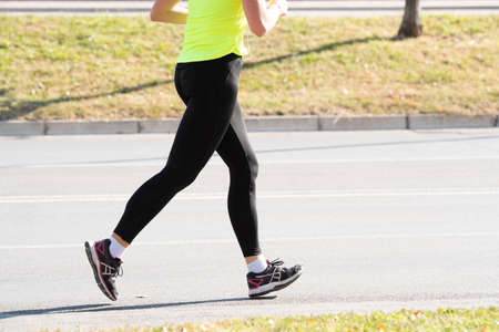 Marathon running in the city