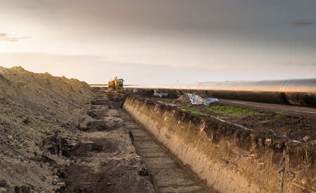 Construction of a new gas pipeline.の写真素材