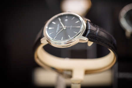 Expensive watches in a luxury storeの写真素材