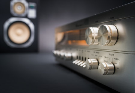 Hi-Fi receivers in studio shot
