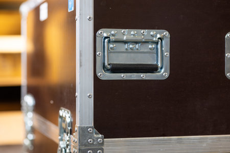 Steel cases.Cases with handles in production Facility