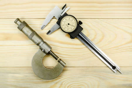 Measuring tool caliper and micrometerの写真素材