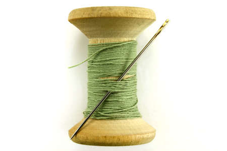 Threads for sewing on a white backgroundの写真素材