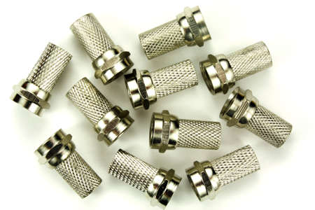 F-connector on a white backgroundの写真素材