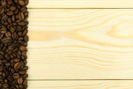 Coffee grains on a tableの写真素材