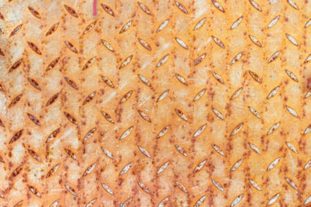 Rusty and scratched textured metal sheet. Abstract background