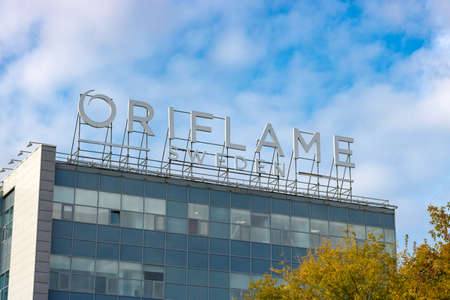 MOSCOW, RUSSIA - October 10, 2017: Main office building of the Swedish company Oriflame in Moscowのeditorial素材