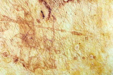 Damaged surface of micarta with scratches and fading. Abstract plastic textureの写真素材